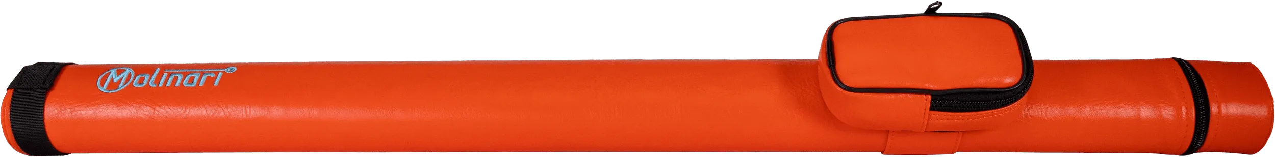 Molinari® retro cue tube in red orange color, front view