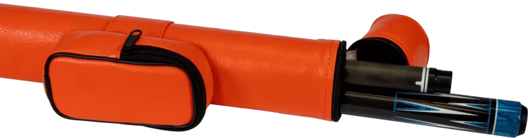 Molinari® retro cue tube in red orange color, opened