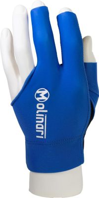 Molinari royal blue billiards glove for the right handed player